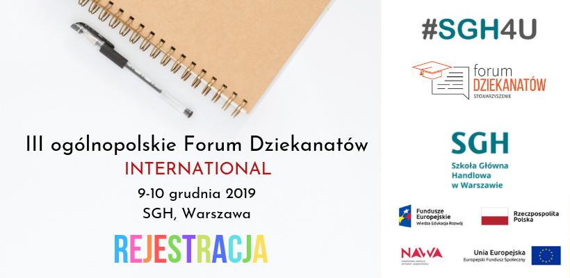 Zakończona rejestracja: III ogólnopolskie Forum Dziekanatów – International